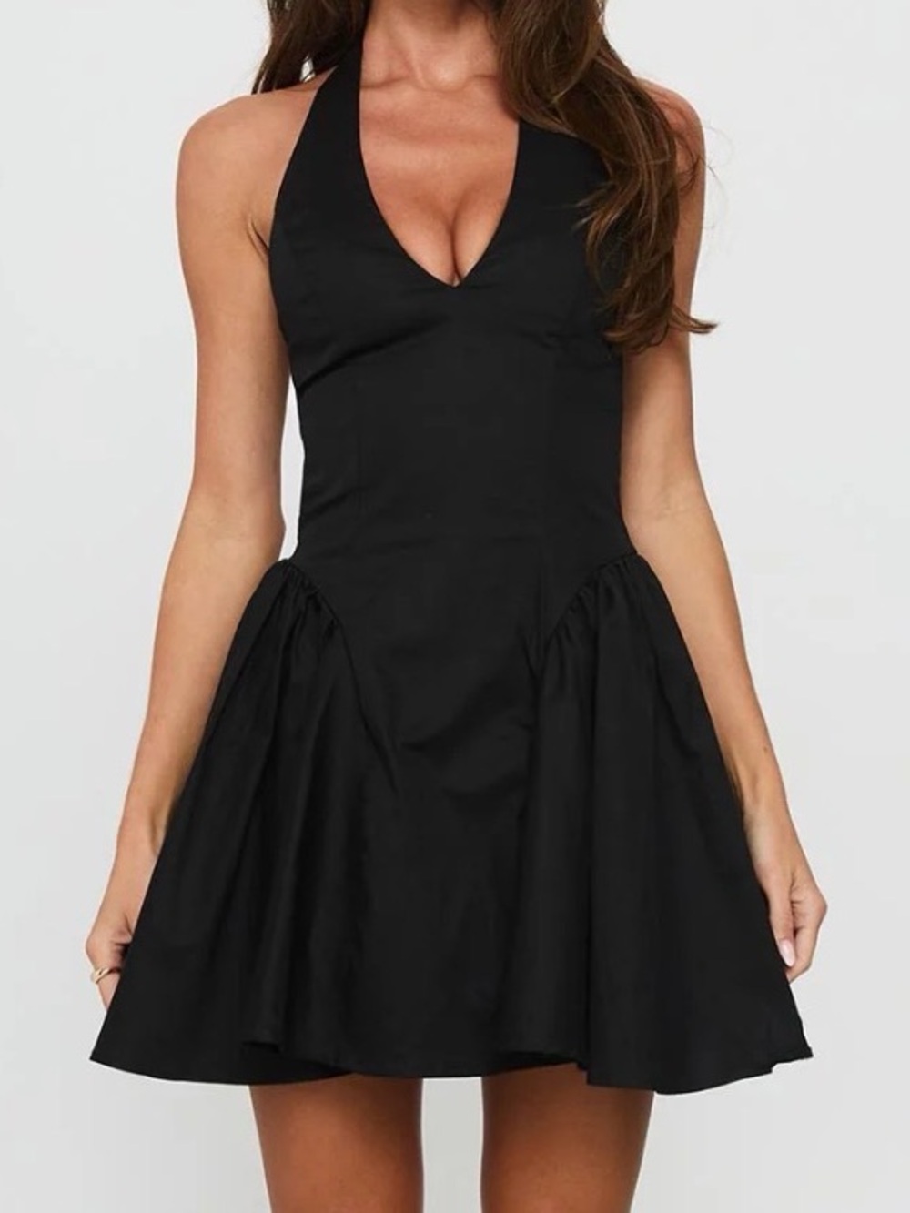 Princess Polly Karisse Halter Mini Dress - Black - Size 4 - NWOT